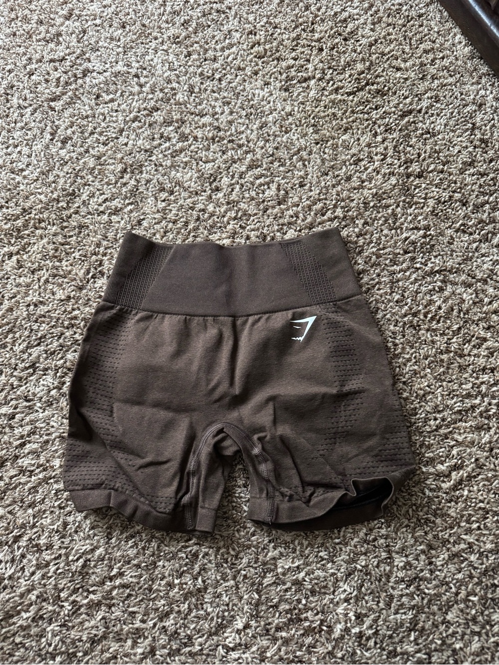 Gymshark Brown High-Waisted Seamless Bike Shorts